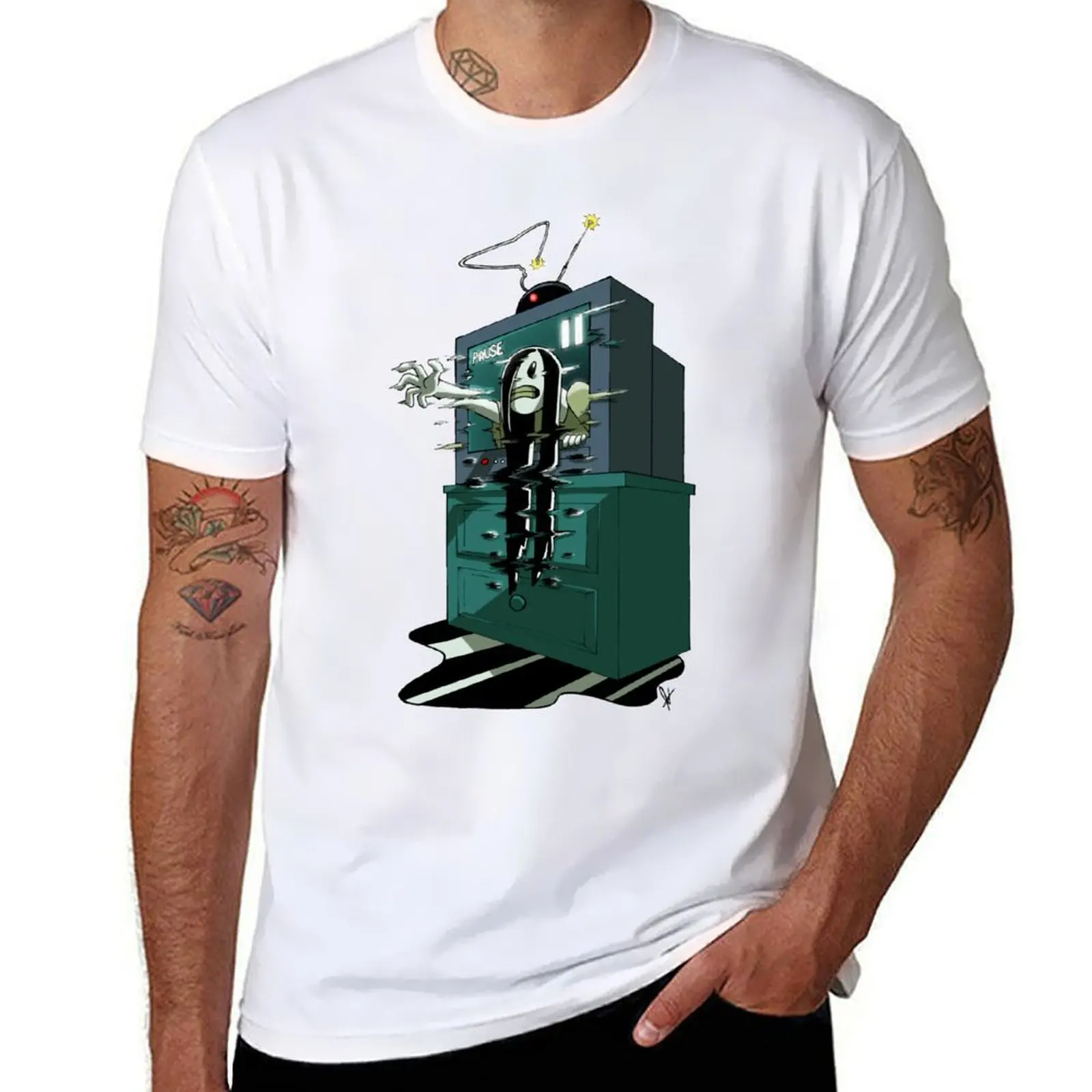 

Paused Sadako T-Shirt printed t shirts for man cotton t shirt man T-Shirt