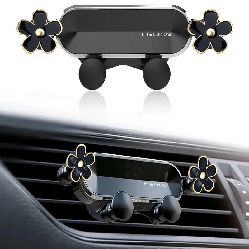 Auto-Lüftungsschlitz-Handyhalterung mit Blumenmuster, Auto-Navigationsständer, Auto-Dekorationszubehör für Frauen