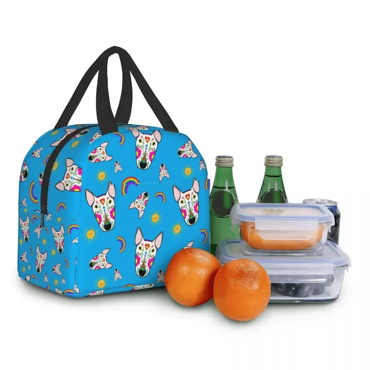 Mexican Bull Terrier Dog Lunch Box for Women Multifunction Thermal Cooler Food Insulated Lunch Bag School Children Student image 6