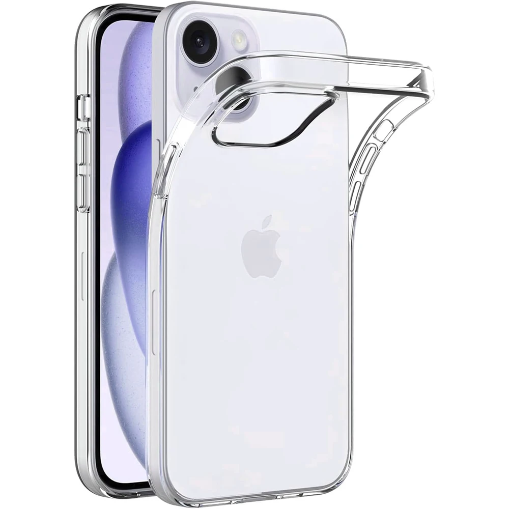 Ultra Thin Silicone Soft Case For iPhone 16 15 14 Plus 13 12 Mini 11 Pro Max Clear Transparent Back Cover Slim Shell Shockproof