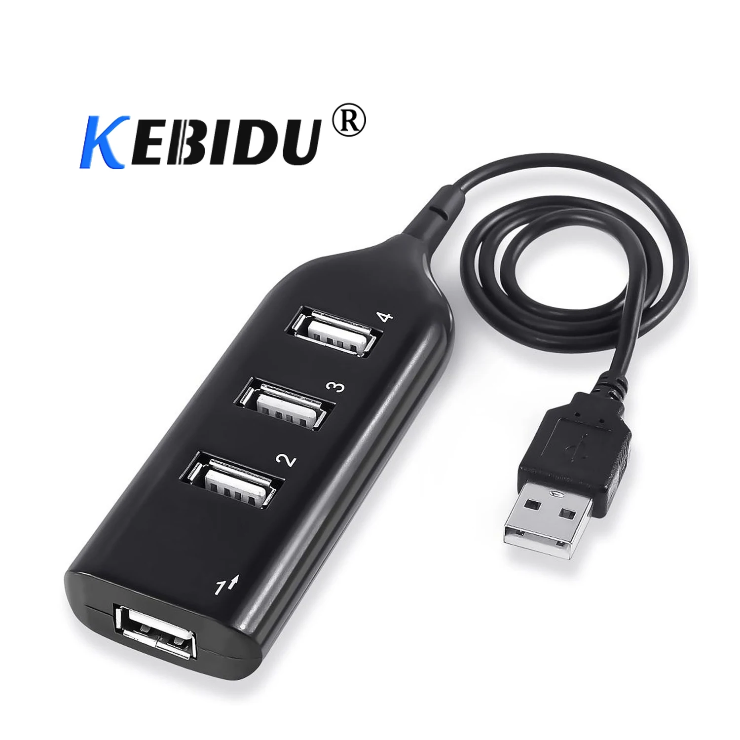 Kebidu Car Cigarette Lighter Socket 4 Ports USB Car Charge Car accessories Splitter Auto Hub Adapter For PC Laptop Computer