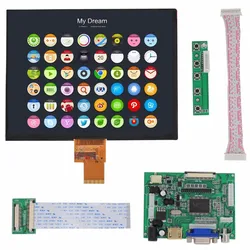 8 zoll 1024*768 IPS LCD Screen Display HDMI-Kompatibel VGA AV Control Fahrer Bord Für Android Windows raspberry Pi