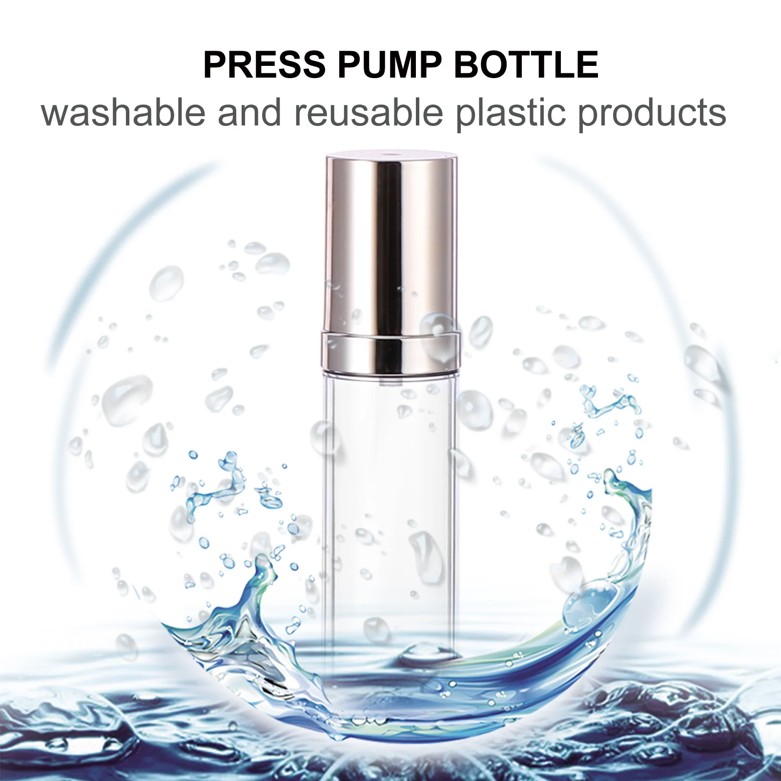 

6Pcs Leak Proof Bottles Set Refillable Pump Dispensers for Lotion Serum Toner Shampoo Portable Travel Skincare