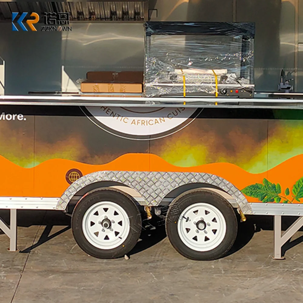 

Custom Fashion Design Mobile Coffee Truck Hot Dog Burger Van Catering Fast Food Cart Trailer with Full Kitchen Equipment