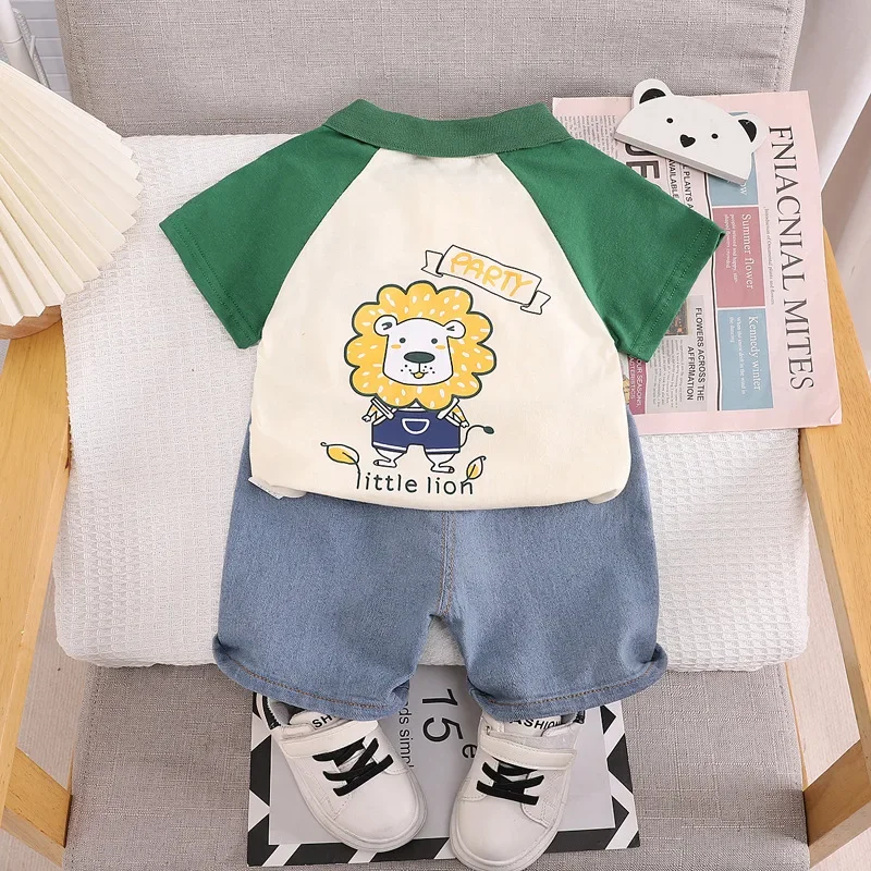 

New Summer Baby Clothes Children Casual T-Shirt Shorts 2Pcs/Sets Infant Boys Clothing Toddler Cartoon Costume Kids Tracksuits