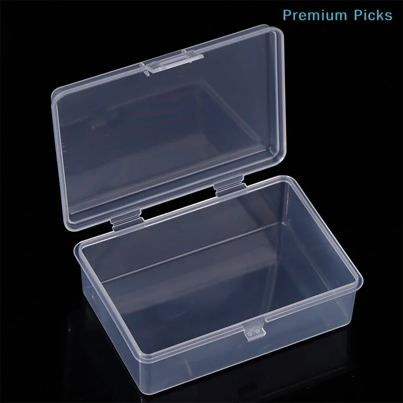 Small Semi-Transparent Plastic Cards Cases Folder Matte Flip-Top Jewelry Box Accessories Storage Organize Packaging Boxes
