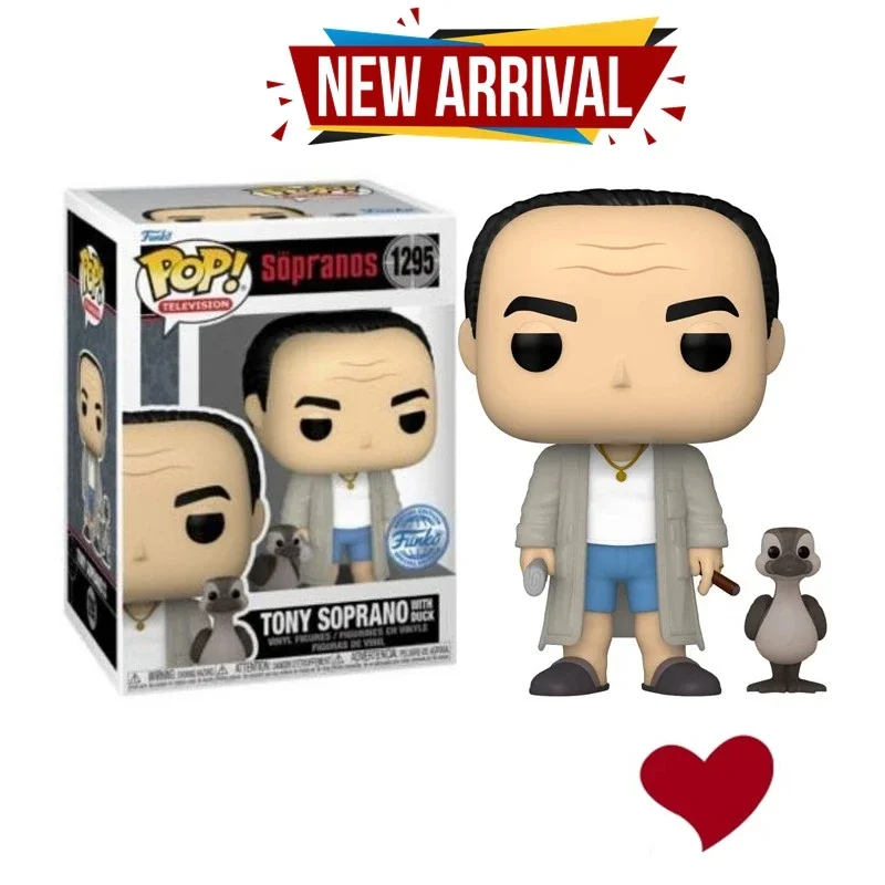 Neuer FUNKO POP! 2026 Sopranos - Tony Soprano mit Ente # 1295 Tony Soprano Actionfigur Modell Sammlerstücke als Geschenke