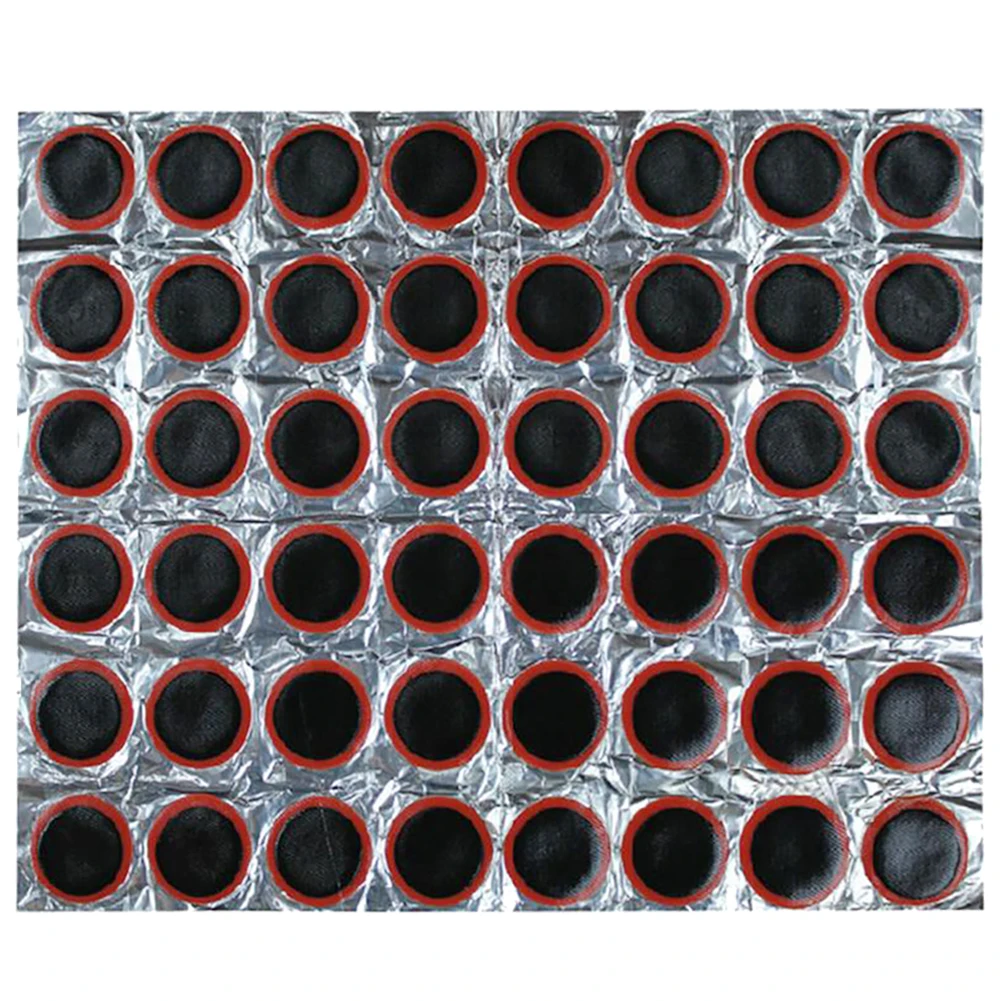 48 قطعة إطارات الدراجات النارية وسادة إصلاح المطاط 25 مللي متر الدراجة الأنبوب الداخلي ثقب Patces أدوات الصيانة المستديرة معدات ركوب الدراجات #2