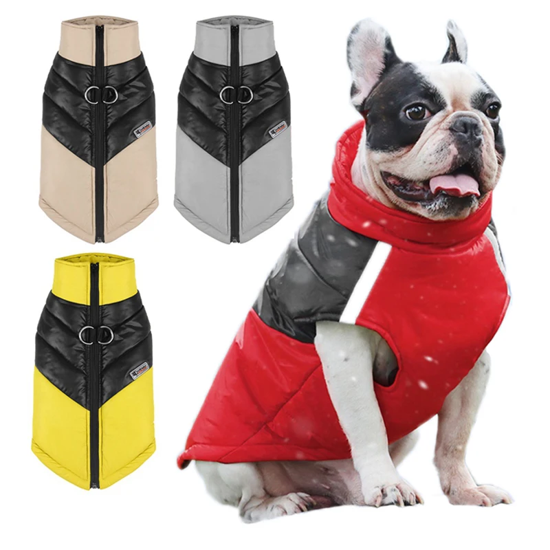 

L-5XL Large Dog Clothes Dog Coat Jacket for Winter Warm Dog Snowsuit Zip Up Fleece Dog Vest Cold Weather Pet Outdoor Clothing