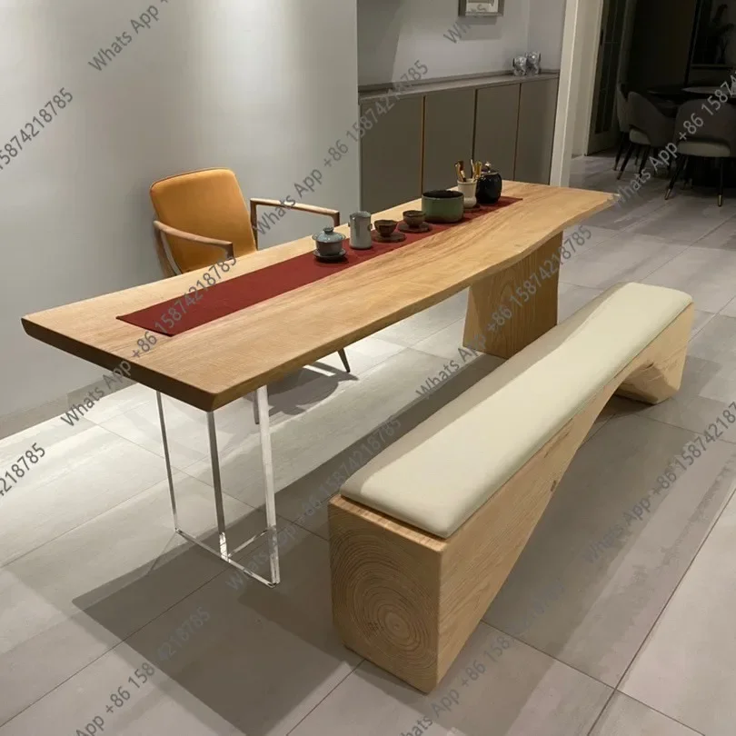 

W Североамериканский ясеневый акриловый подвесной обеденный стол, простой стол с двойным заклинанием, рабочий стол, чайный столик