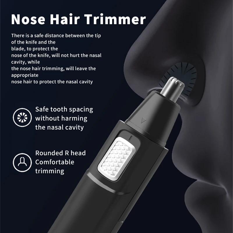 WAIKIL 다기능 이발사 세트, 빈티지 배터리, 클래식 오일 헤드 조각, 전기 푸셔, 코 헤어 트리머, 2 인 1, 신제품