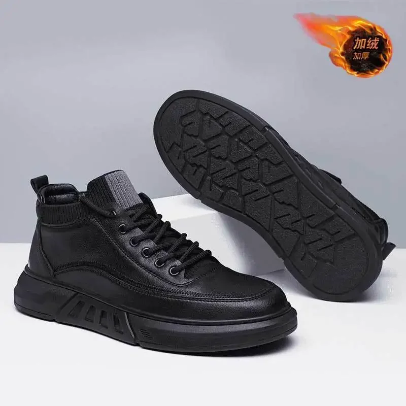 Man's Sneakers New Breathable Business Men Casual Shoes Autumn Non-slip Designer Black Leather Shoes for Men Zapatos Para Hombre