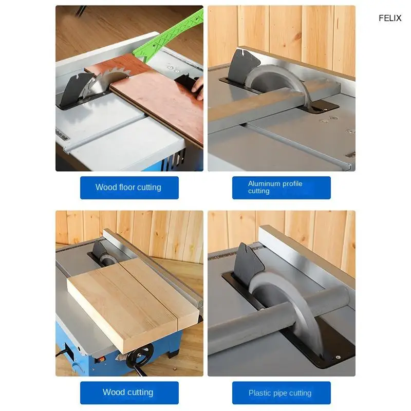 Portable 8 Inch Household Miniature Woodworking Tablesaw Electric Multifunctional Precision Dustproof Decorative Cutting Machine