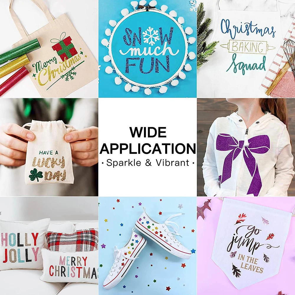 25x30 سنتيمتر بريق الليزر لامع قوس قزح الترتر شريط أنماط نقل الحرارة الفينيل الحديد على التي شيرت HTV ورقة DIY بها بنفسك مهرجان زي