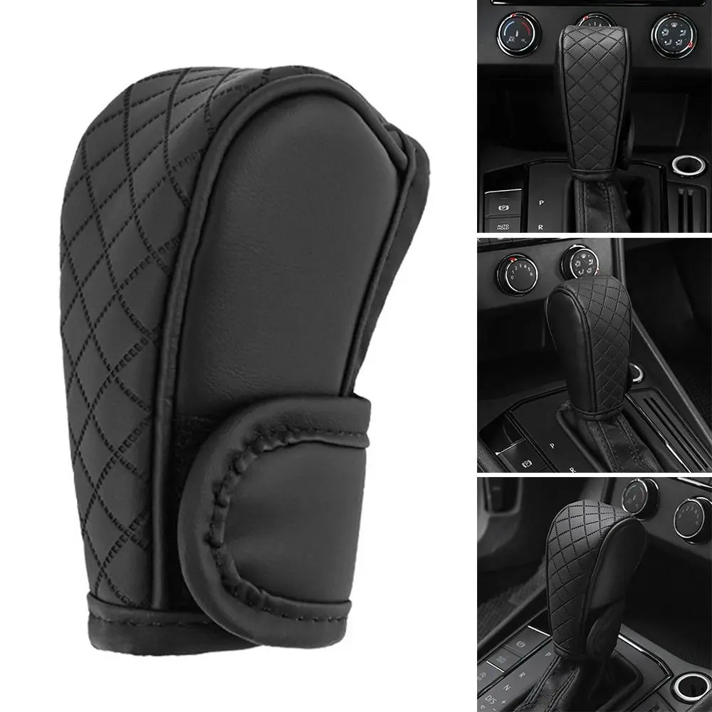 Car Shift Handle Cover Fashion Handle Cover Grip Non-Slip Protective Covers Shift Knob Cover Interior Accessories