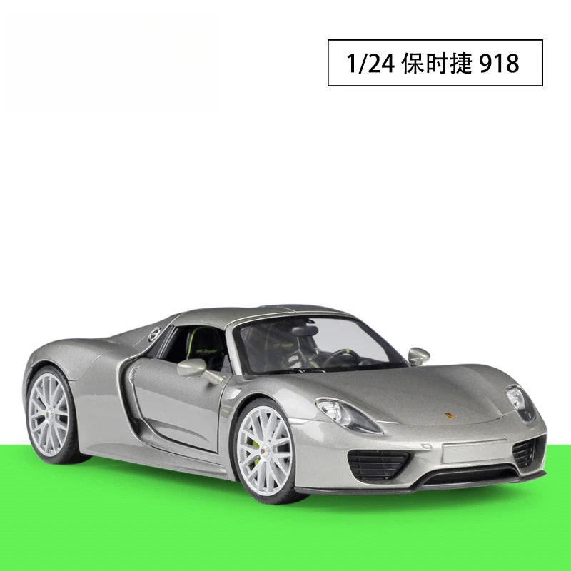 

Diecast Model WELLY 1:24 Scale Pors/che 918 Alloy Car Model Collectible Ornament Display,