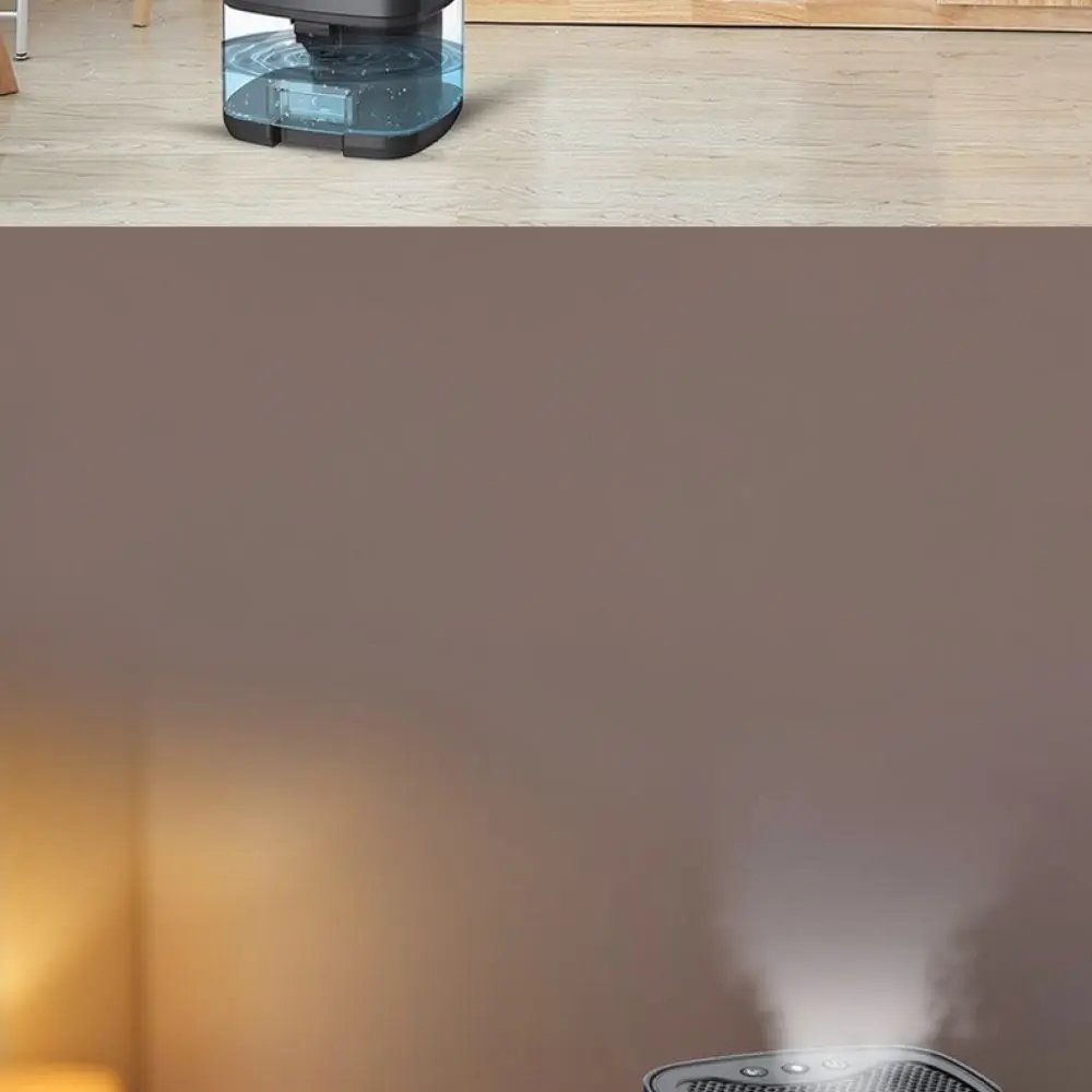 Compact Dehumidifier For Home Quiet Moisture Absorber Portable Air Dryer Closet Bathroom Bedroom Small Humidity Control Device
