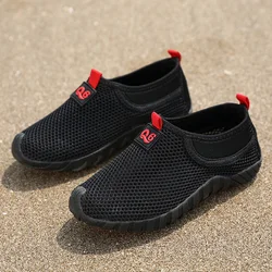 Plus Size Children's Sneakers Breathable Kids Running Shoes Lightweight Summer Hollow Shoes Casual Trainers Boys Girl Size 27-39