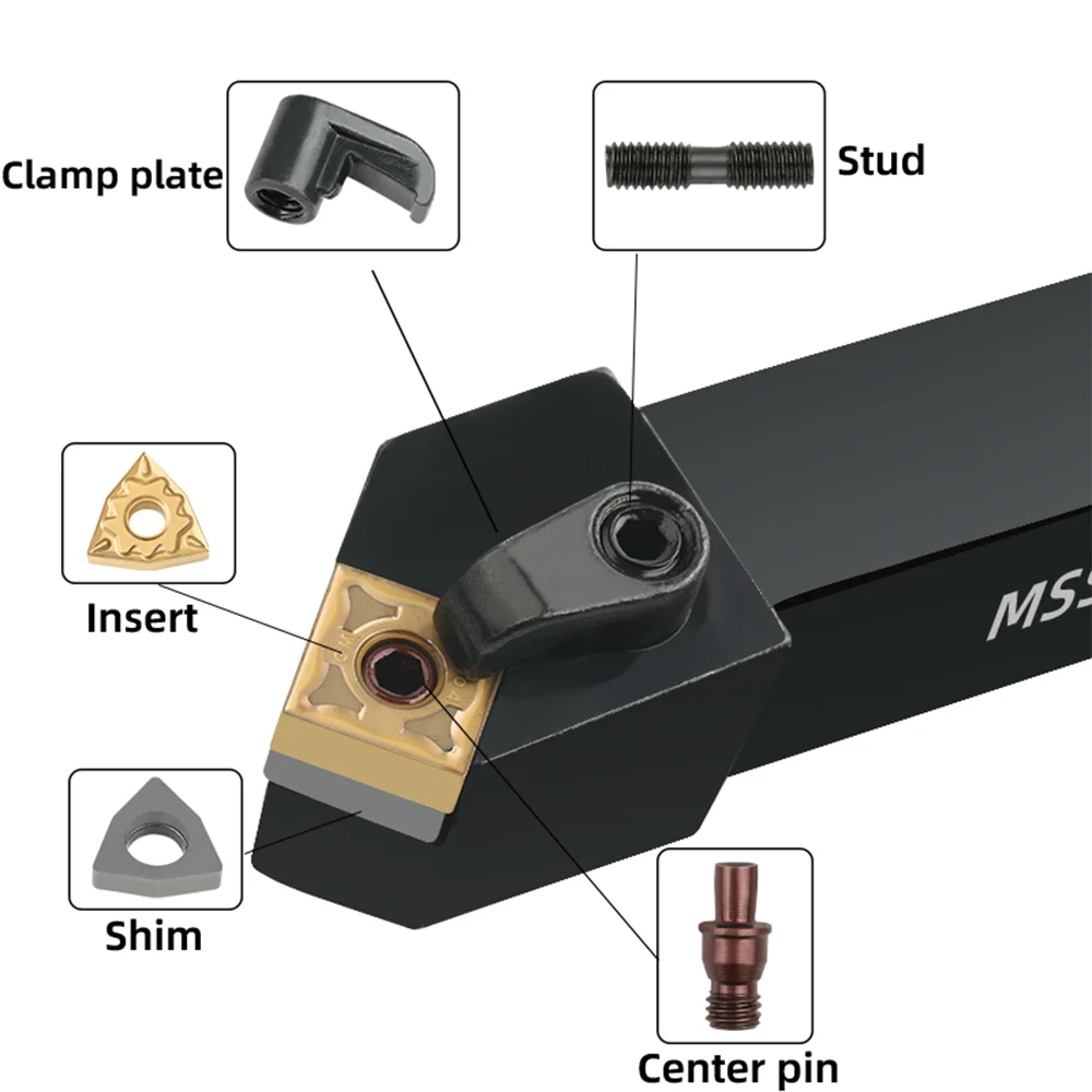HENGXIN الخارجية تحول أدوات حامل MSSNR MSSNL 1616H12 MSSNR3232P19 كربيد إدراج آلة رغوة باستخدام الحاسب الآلي بار طقم أدوات القطع #3