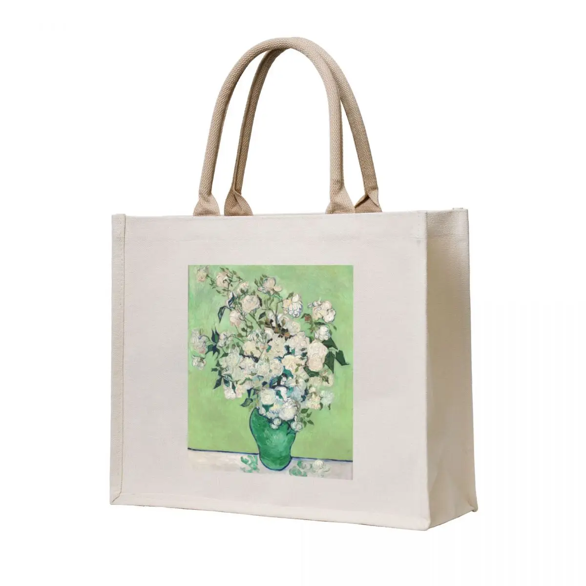 

Van Gogh, Roses, 1890 Tote Bag Handbags Canvas shoulder bag sacs de shopping