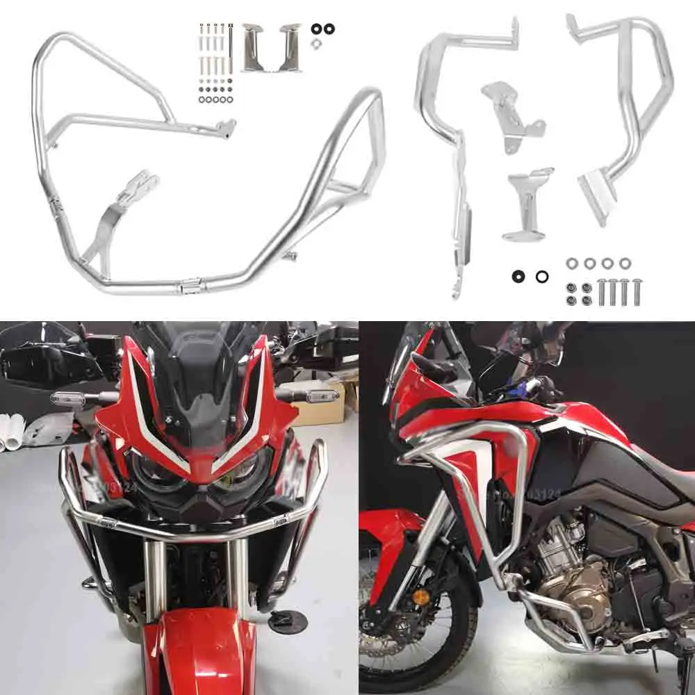 

For Honda CRF1100L Africa Twin 2020 2021 2022 Motorcycle Engine Guard Tank Crash Bar Upper Lower Fairing Frame Protector Bumper