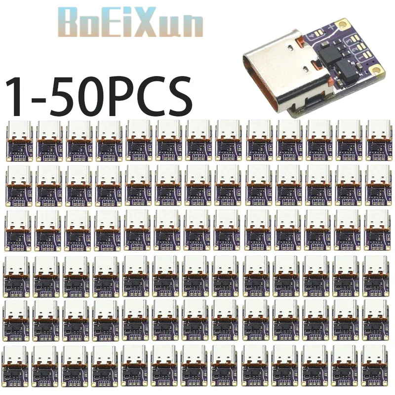 1-50PCS PD3.0 PD3.1 QC3.0 Trigger Module Type-C 5-48V 5A Fast Charging Decoy for Power Delivery DIY Projects