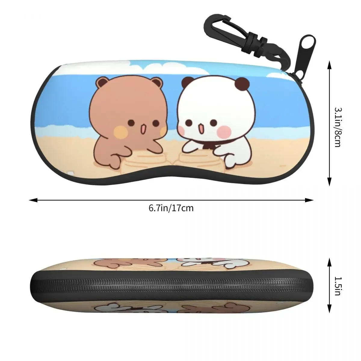 Custom Peach And Goma Mochi Bear Glasses Case Fashion Cartoon Shell Eyeglasses Case Sunglasses Box