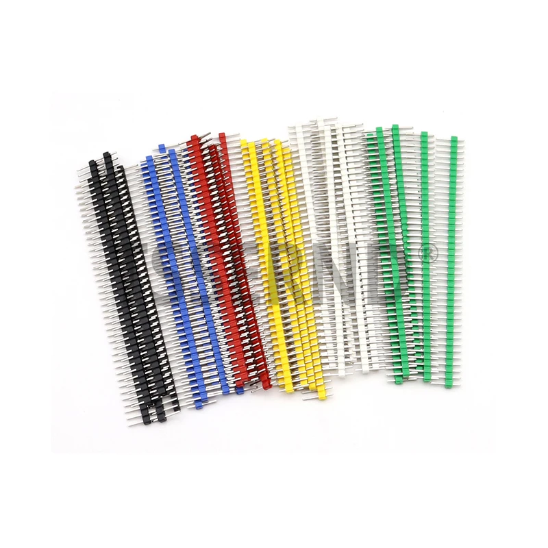 30PCS 40 Pin Breakable Pin Header 2.54mm Single Row Male Header Connector Kit PCB Pin Strip For Arduino