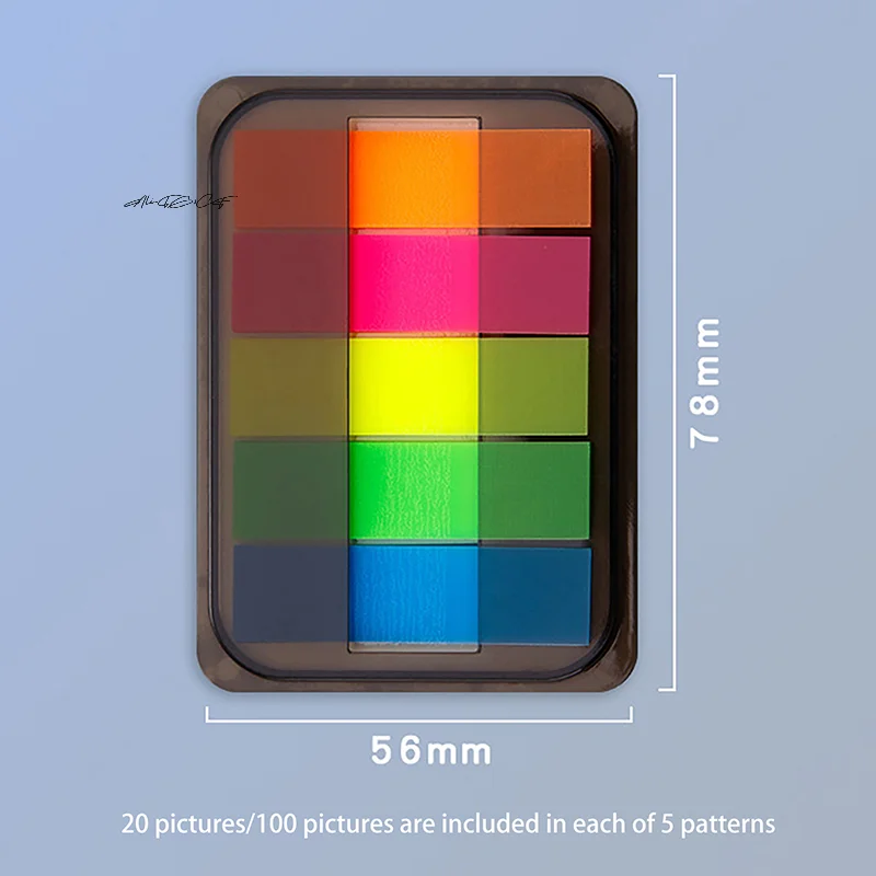 2-Pack Extractable Sticky Tabs Page Markers Writable Transparent Stickers Notes for Books And Documents