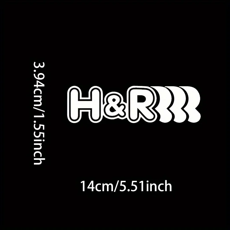 H&R Cool Vinyl Sticker - Durable PVC, for Cars, Moto, Laptops & Bottles. Fun Design, Auto Decoration.