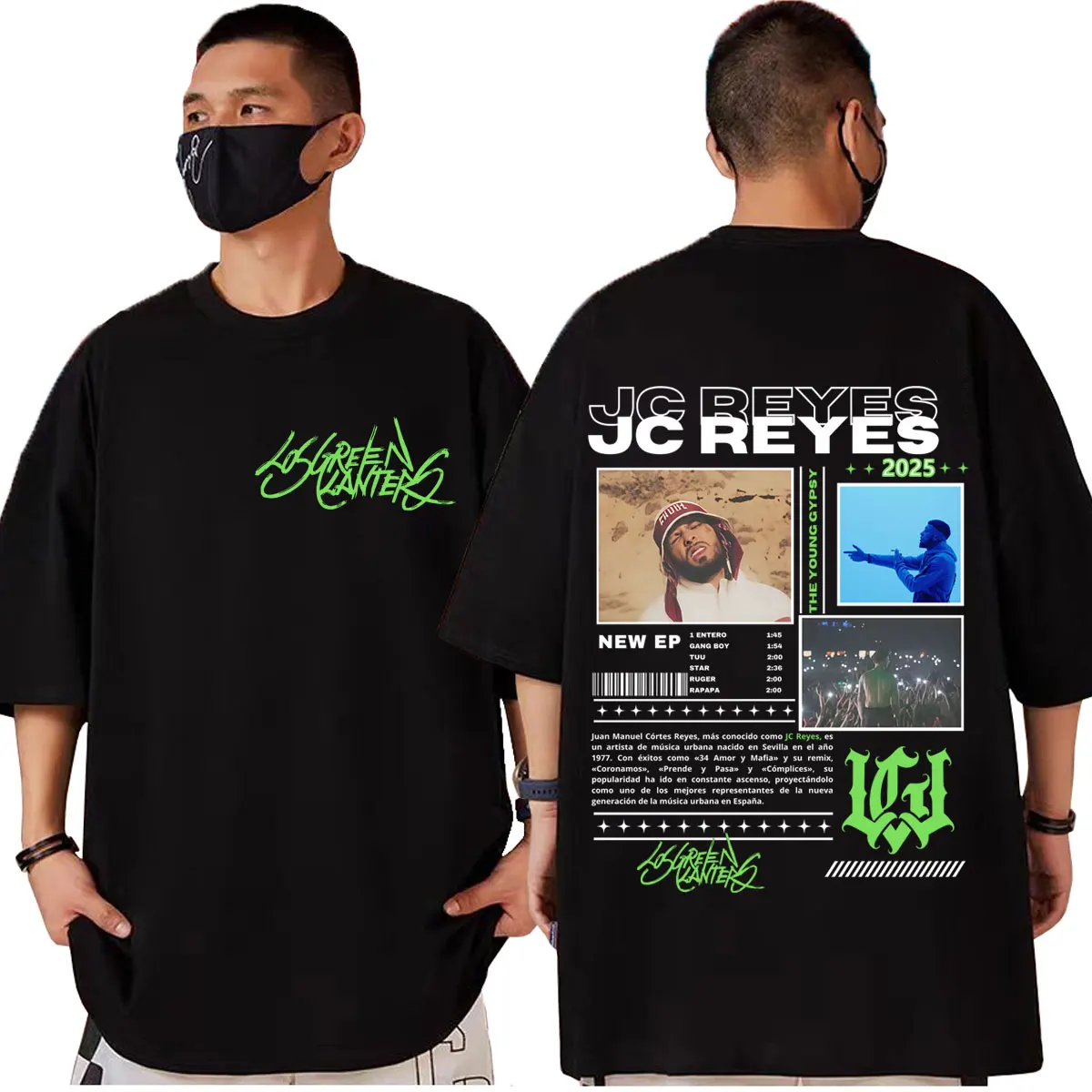 

Rapper Jc Reyes Tour 2025 Graphic T Shirt Men Women Clothing Fashion Hip Hop T-shirts Summer Casual Loose T-shirt Y2k Streetwear