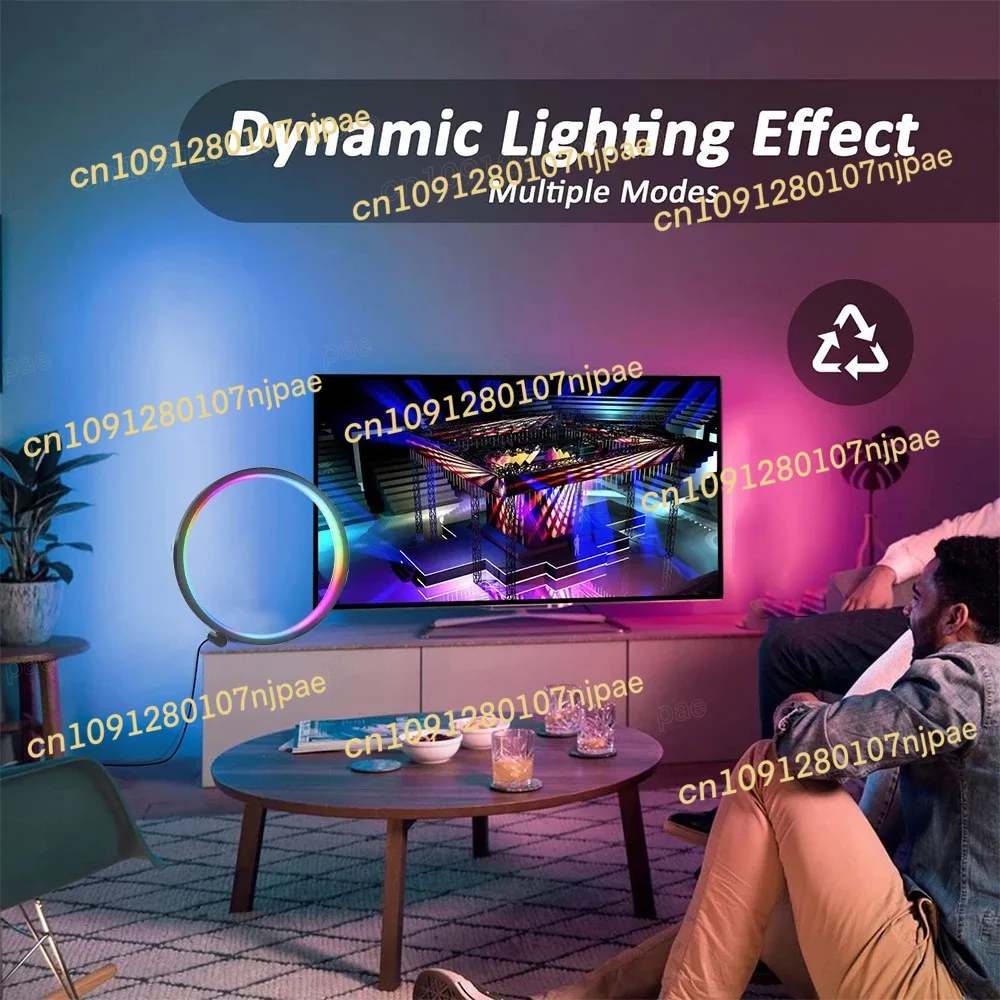 ذكي تويا واي فاي الإبداعية لمبة مكتب RGBIC الملونة سطح المكتب مصباح لتهيئة الجو Esports سطح المكتب شبكة الضوء الأحمر عبر الحدود #2