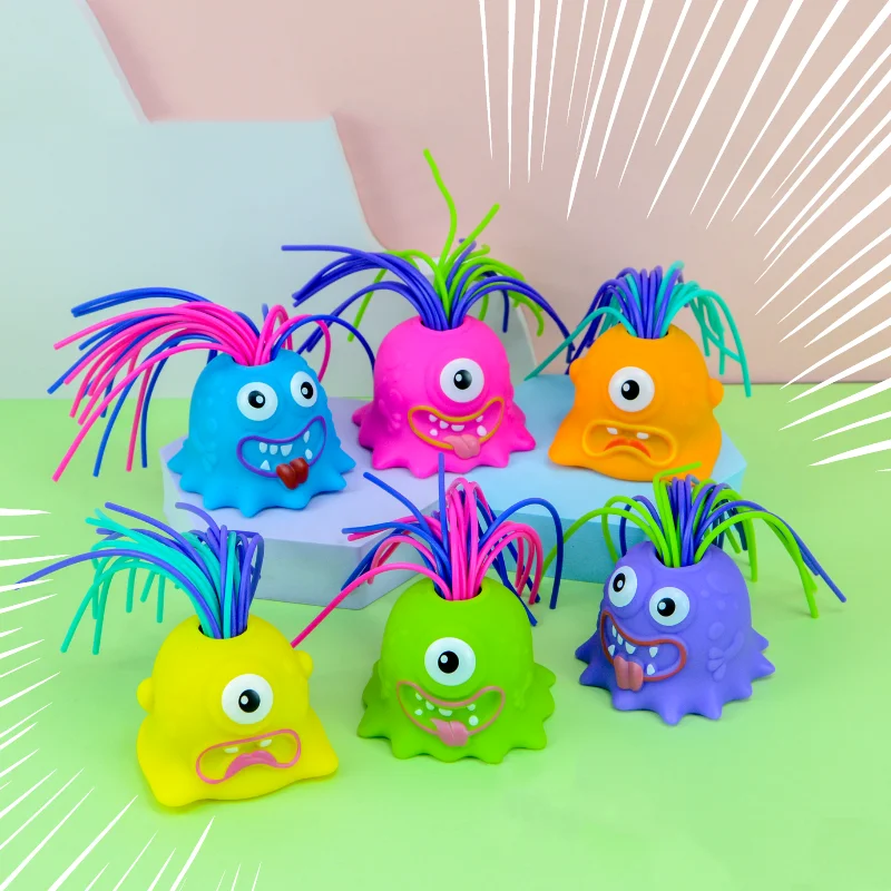 

Novelty Funny Hair Pulling Will Be Screaming Little Monster Teaser Artifacts Kids Decompress Toys Creative Fun Educational Toys