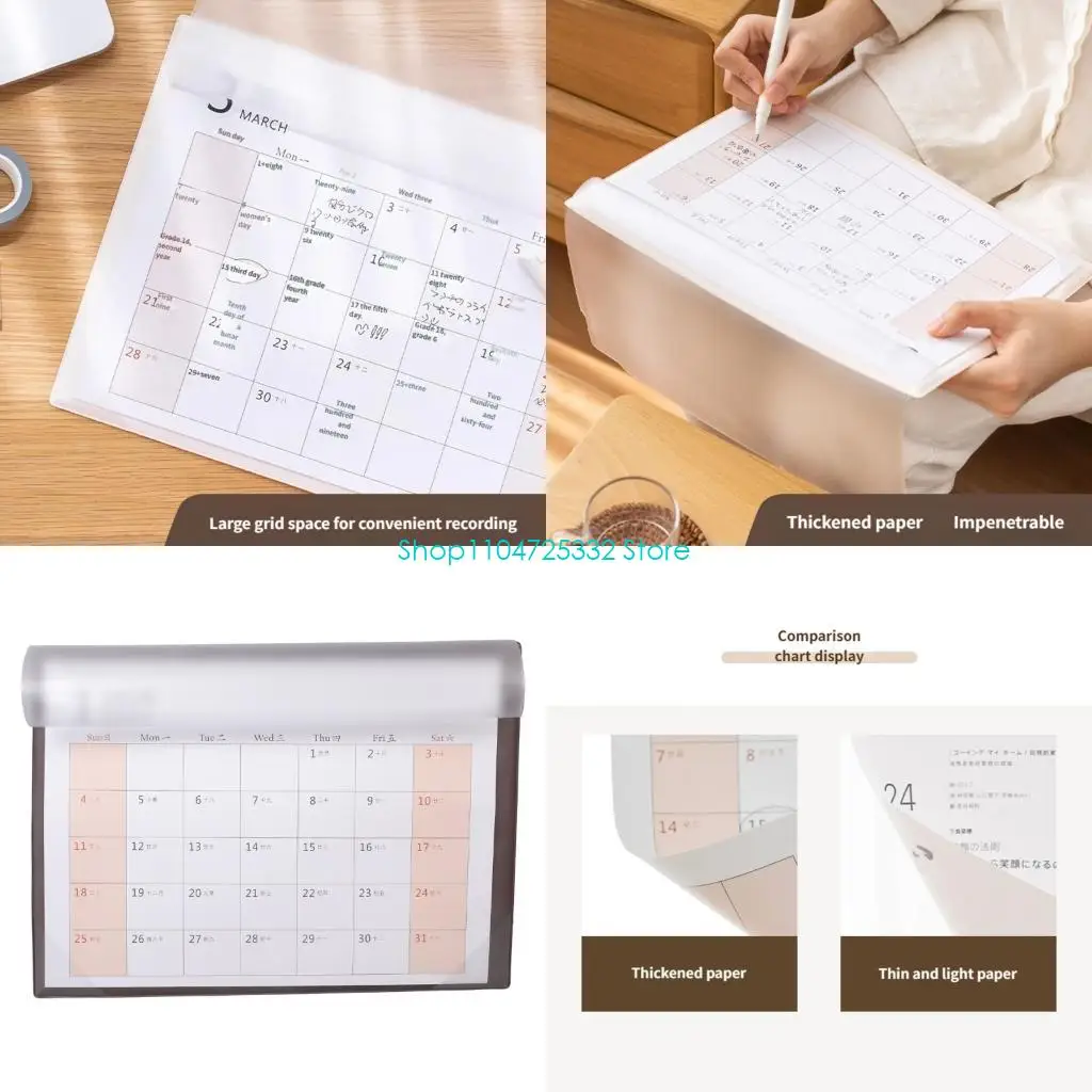 P5EA Multifunction 2026 Date Display Desk Pad Mouse Pad Perfect for Easy Scheduling Offering Paper Materials & Color Option