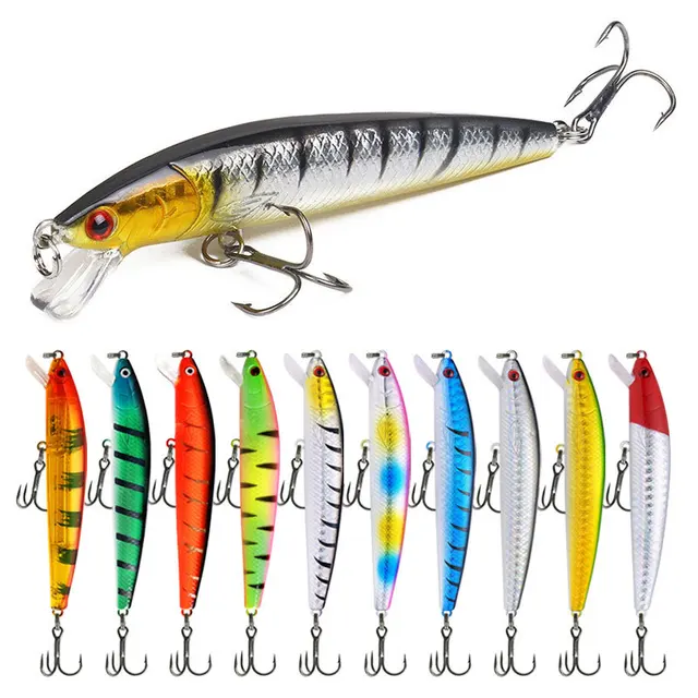 10 sztuk zestaw przynęt wędkarskich Mini wędkarstwo twarda przynęta Minnow pływająca huśtawka Crankbait szalone woblery sztuczne bioniczne przynęty korbowe