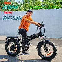 Ridstar H20 Pro Electric Bicycle 2000W Dual motor 48V 23AH Battery Electric Bike 20*4.0 inch Fat Tire Mountain Foldable E bike