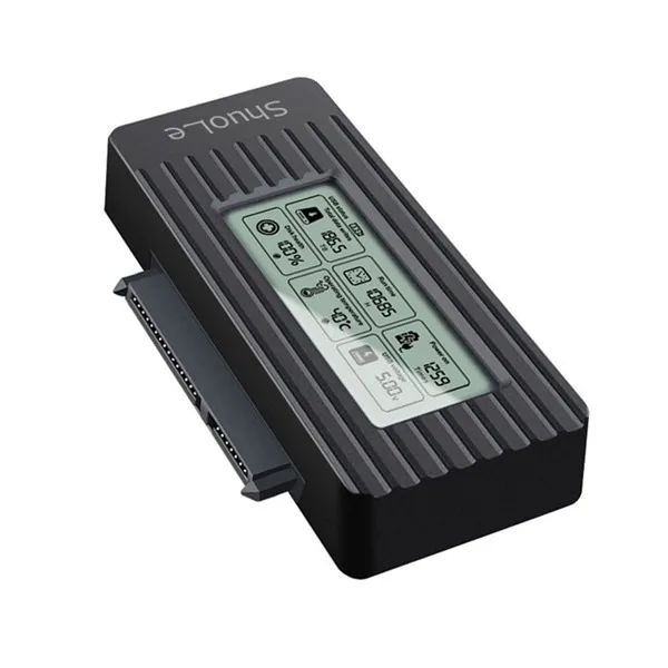 Obudowa dysku twardego ShuoLe USB 3.1, adapter dysku twardego 2,5/3,5 cala, inteligentny wyświetlacz cyfrowy, łatwy montaż kable — zdjęcie produktu 6