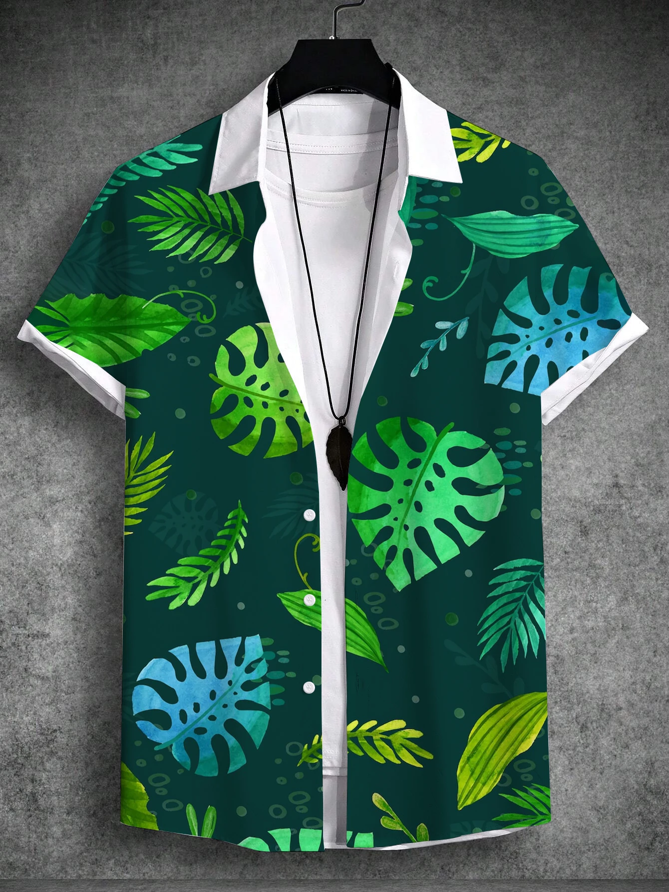 Neue Sommer Herren hemd tropische Pflanzen Grafik 3D-Druck Mode Shirts Kurzarm Tops Streetwear lose lässige Hawaii-Shirts