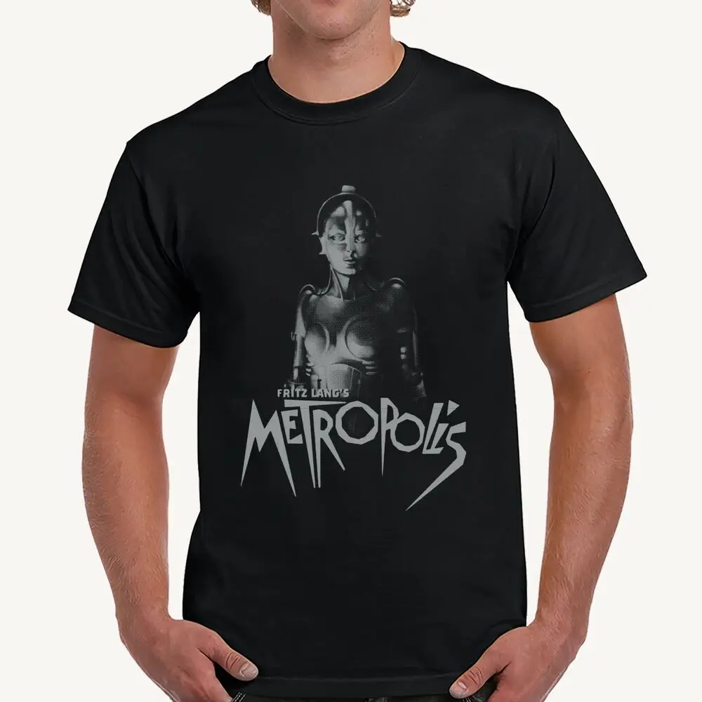 Fritz Lang Metropolis Movie Poster T-Shirt (1927) Film Fanatic  Tees Cotton Luxury brand vintage oversized