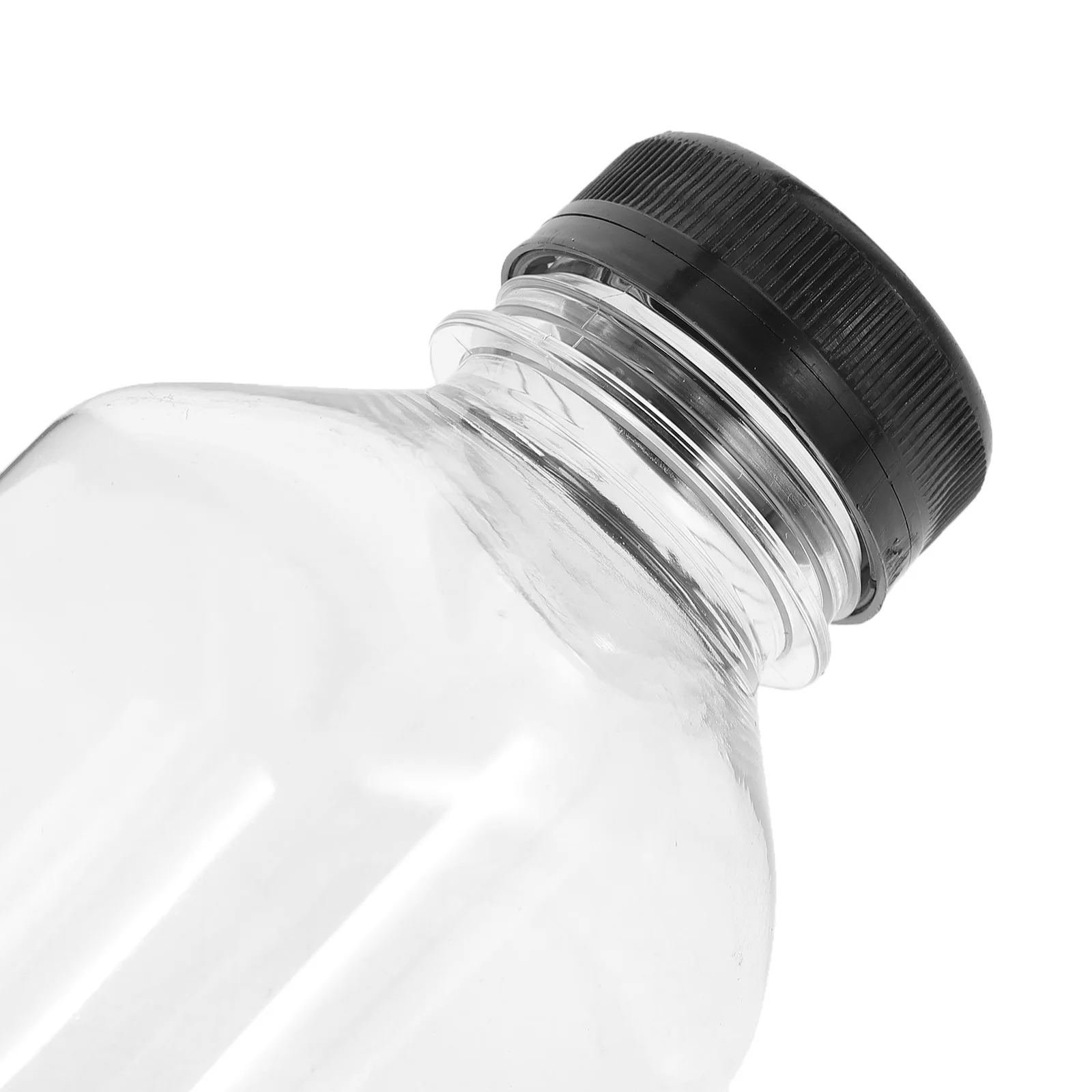 4Pcs Botol Penyimpanan Hewan Peliharaan Transparan Bebas BPA dengan Tutup Sekrup, Wadah Jus Air, Tabung Transparan, Aman untuk Makanan, Stoples Penyimpanan