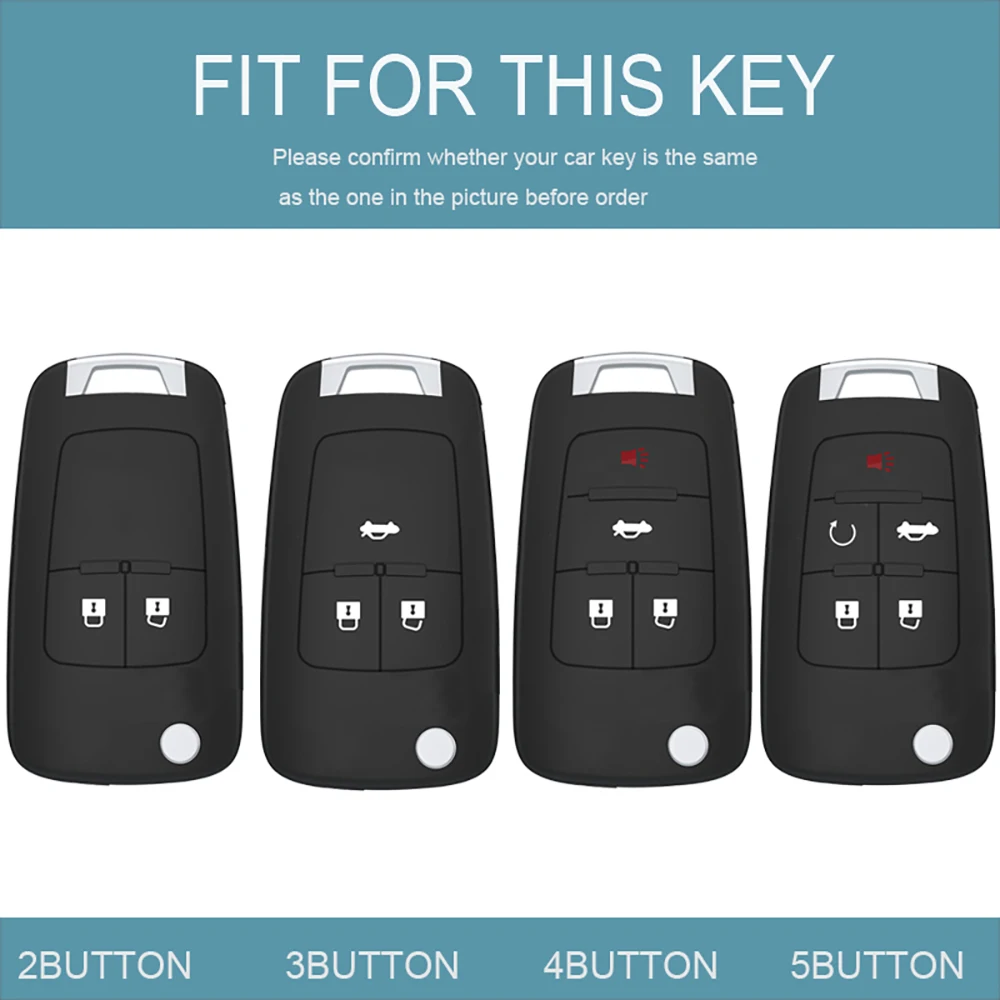 Gun Grey TPU For Chevrolet Trax Sail Captiva Opel Vauxhall Astra Corsa Insignia Mokka Cruze Aveo Malibu Car Flip Key Case Cover