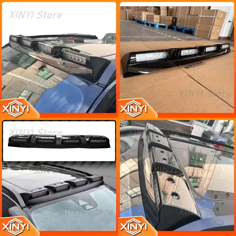 for Ranger ABS Front Roof LED Kit Modification Black 4 Led Front Top Spotlights Roof Spoiler Light Roof Lights
