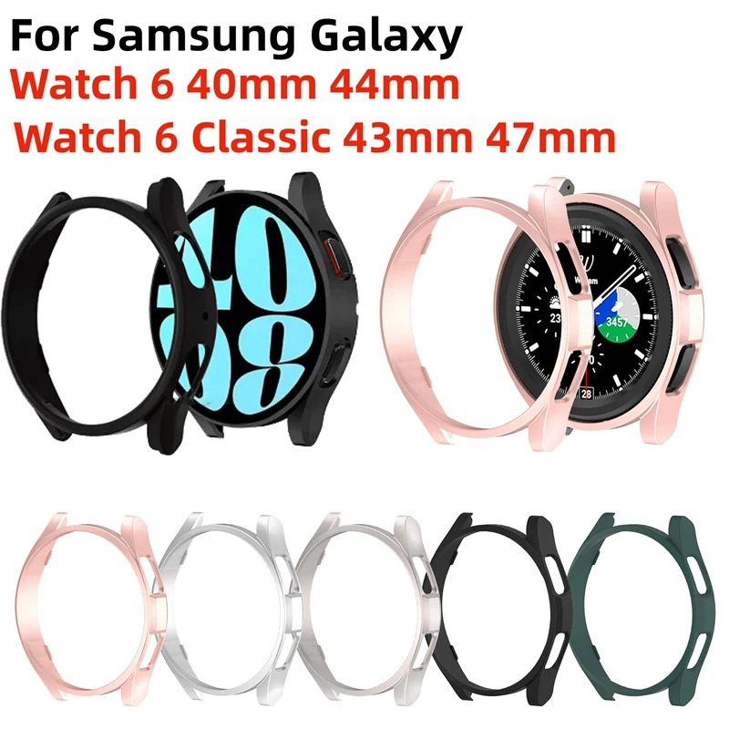 

Matte PC Frame Case For Samsung Galaxy Watch 6 Classic 47mm 43mm GalaxyWatch6 40mm 44mm Half-pack Hollow Screen Bumper Shell