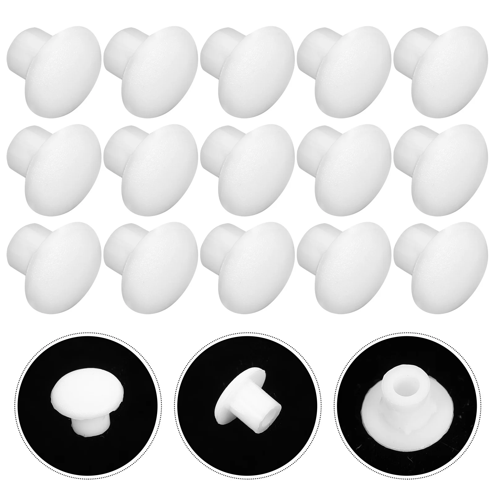 

500 шт. заглушек для винтов, белые круглые пластиковые накладки, декоративные заглушки для мебели, шкафов, полок, белые