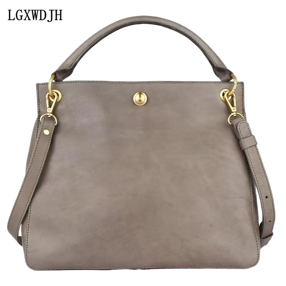 Women's leather shoulder bags First layer cowhide multifunctional handbag Large Capacity shopper bag Crossbody bags for women