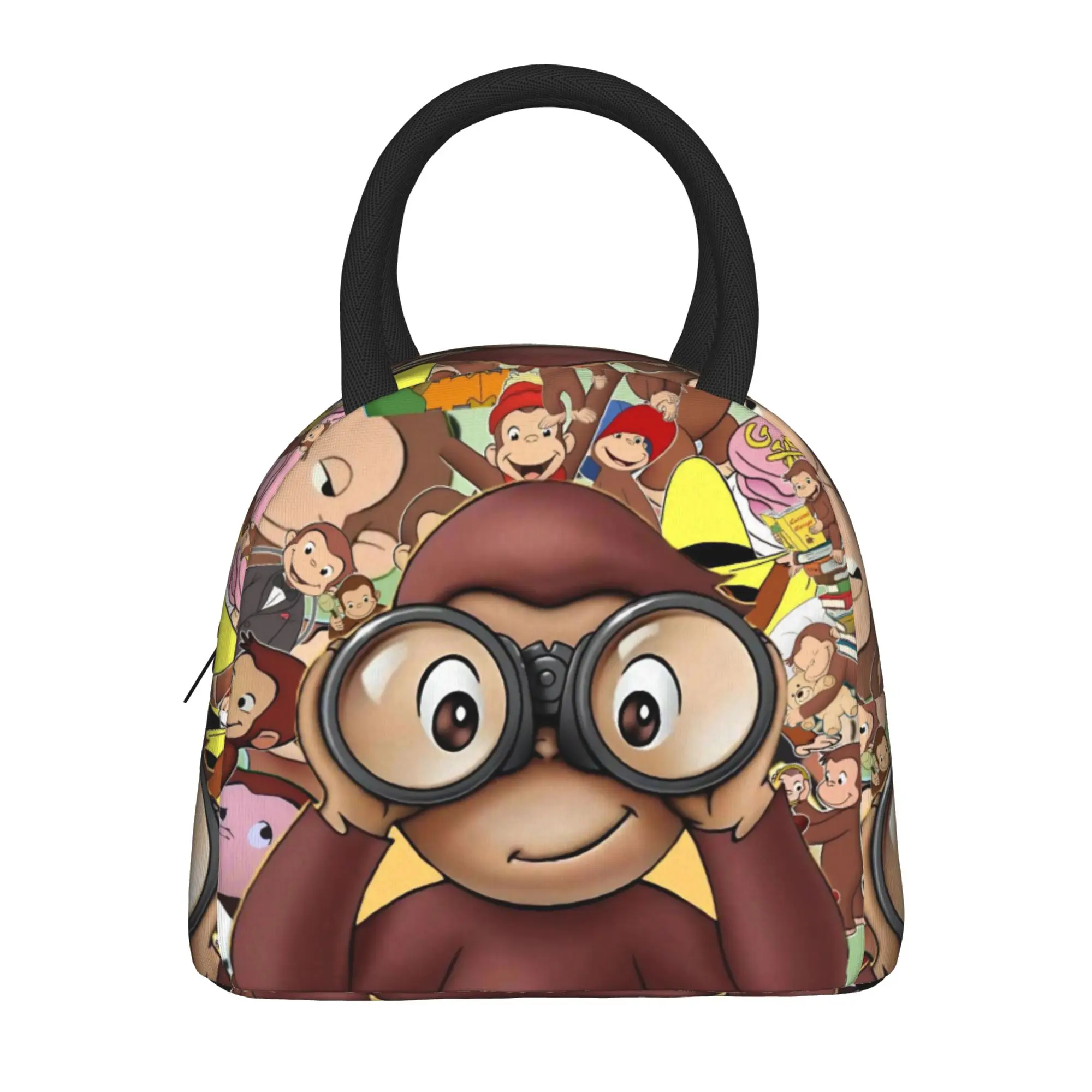 Insulated Lunch Boxes Curious George African Monkey  Accessories  Food Box New Arrival Cooler Thermal Bento Box For School