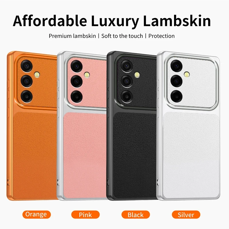 Luxury Large Window PU Leather Case For Samsung Galaxy A07 A17 A37 A57 A27 A56 A36 A26 A16 A06 A55 A35 A25 A15 A05 Cover Funda