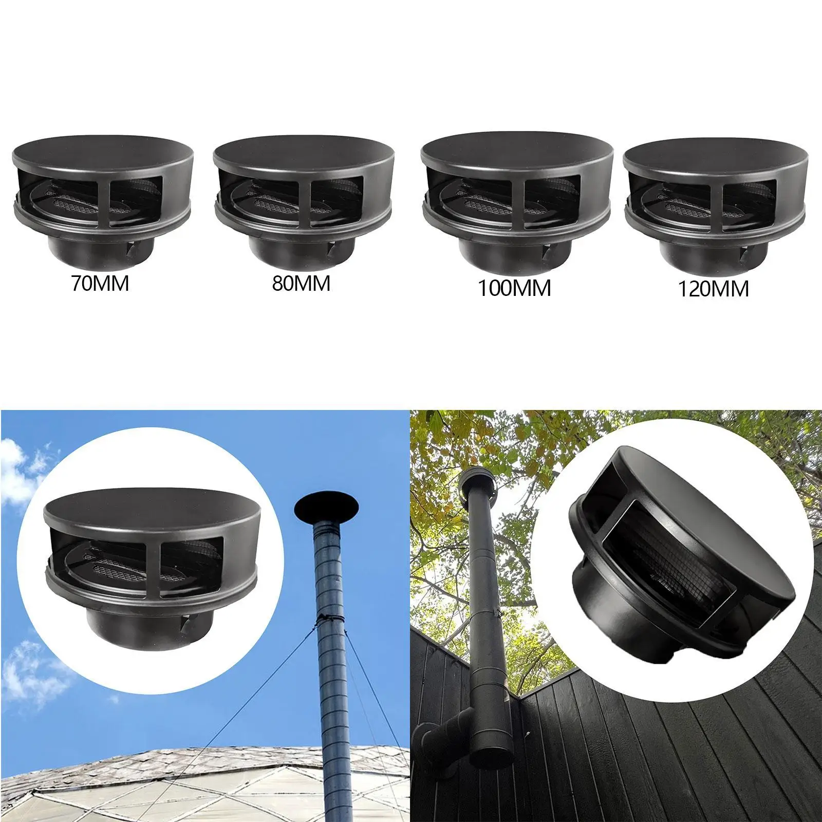 Copertura per sfiato rotonda Accessori multiuso facili da installare Parti di riparazione resistenti al calore Copertura per sfiato a soffitto Presa di ventilazione