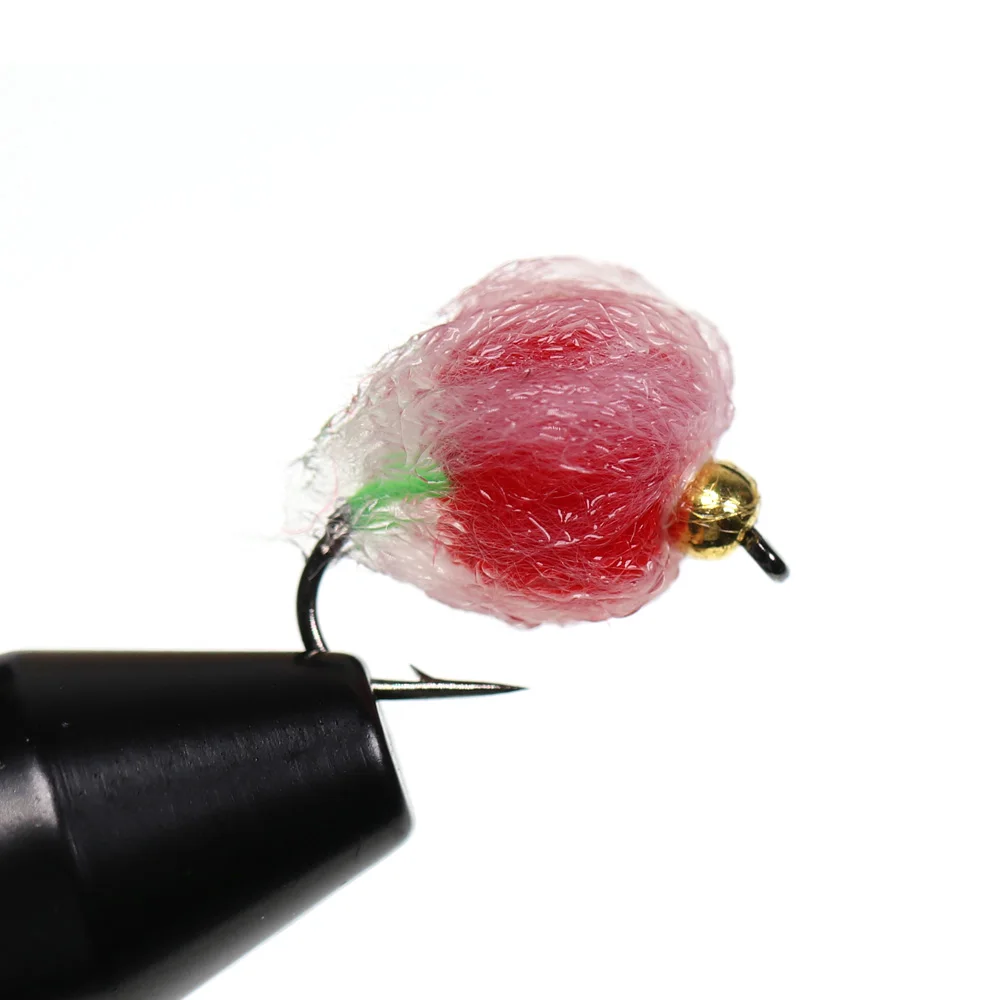 8/12 Stück Perlenkopf Glo Bug Lachseier-Fliegen, Lachsfischrogen-Nassfliegen, schnell sinkende Forellen- und Steelhead-Angelköder, künstliche Köder – Detail 9