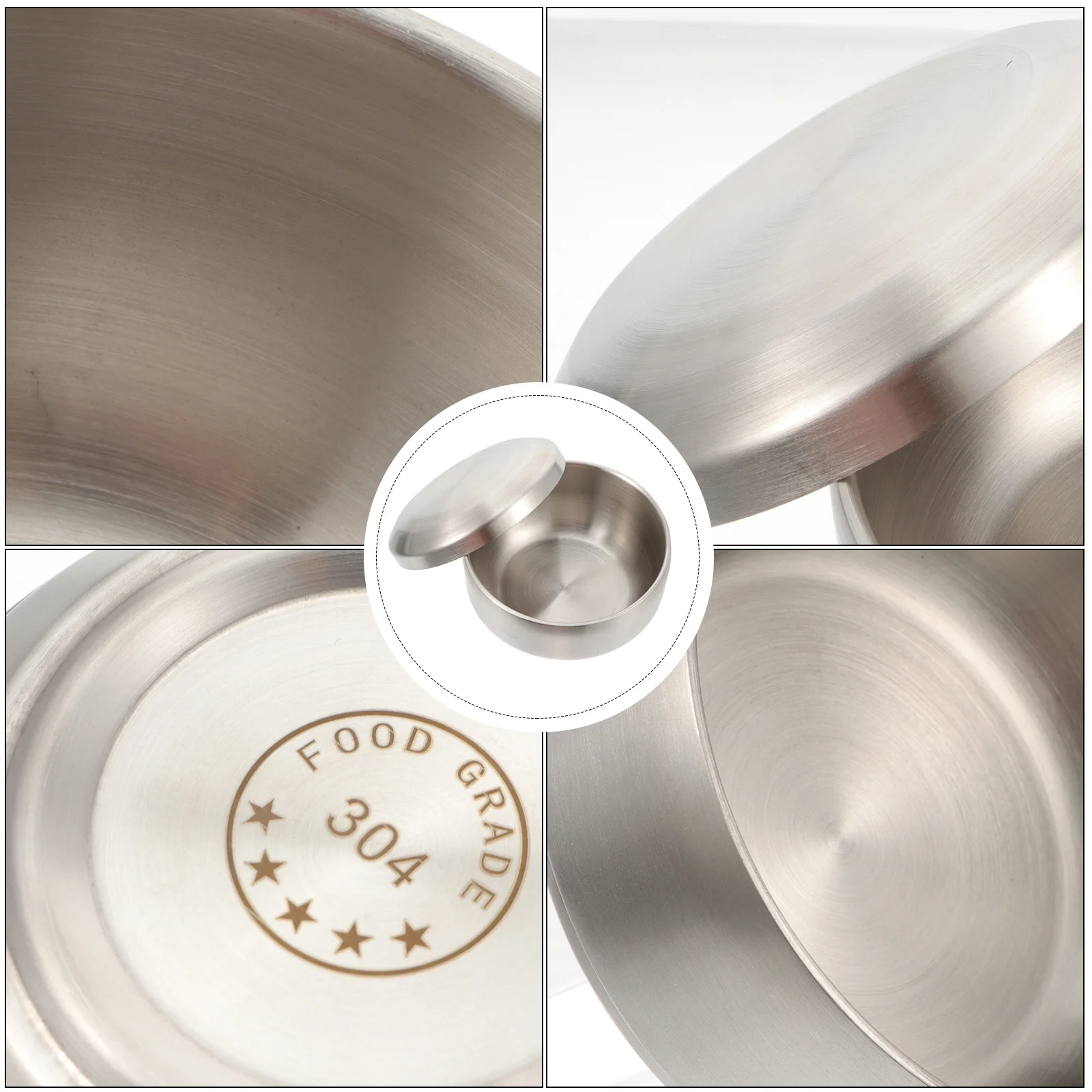 

304pcs Stainless Steel Salad Bowl 304 Anti-Scald Fruit Bowl For Home Restaurant Soup Cereal Oatmeal Serving Tableware Kitchen